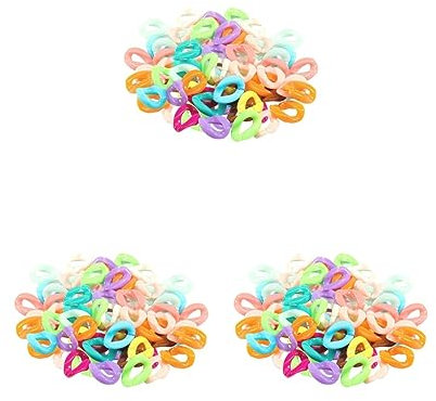3 Set 100x Plastic Chain C-Links DIY Jewelry Necklace Findings Making Supplies