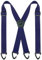 JEMYGINS Herren Outdoor Hosenträger X-Typ längenverstellbar mit Dreieckige Anti-Rutsch-Schnalle Marineblau