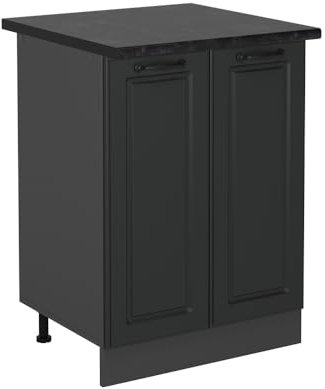 Vicco Küchenunterschrank R-Line, Anthrazit Landhaus, 60 cm, AP Anthrazit