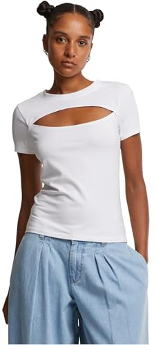 Urban Classics Ladies Short Cut Out Tee