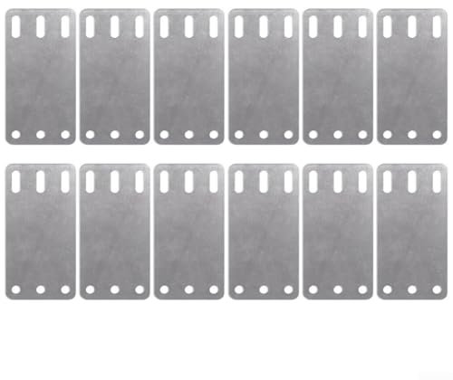 WIIYENA Metall für E/X-Track Schienenmontage, Rückplatten-Set mit Schrauben, Muttern, Unterlegscheiben für Ladungssicherung, 12 Stück