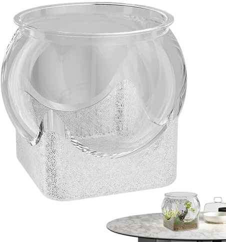 Rundes Kugelaquarium | Klarsicht Betta Behältnis - Pflanzschale Deko Für Haus Bad Schlafzimmer Kinderzimmer Schreibtisch Arbeitsplatz Wohnheim