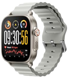 realme Watch 5 Smartwatch Donna Uomo, 1.97 AMOLED Orologio, Chiamate Bluetooth, 108+ Modalità Fitness Smart Watch, GPS, Contapassi/Cardiofrequenzimetro/Sonno/NFC/IP68, Batteria 16 Giorni, Silver