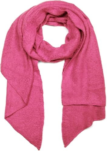 styleBREAKER Damen Webschal Asymmetrisch Viskose Unifarben | Halstuch für kalte Herbst- und Winter-Tage, 100 % Naturfaser, vielseitig als große wärmende Schulter-Stola drapierbar.