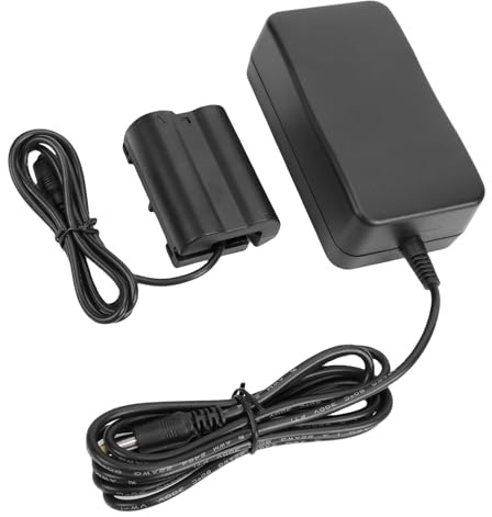 Jectse Coupleur CC EP 5B en EL15 en EL15a Batterie Factice, Adaptateur d'alimentation CA EH-5, Connecteur d'alimentation, adapté pour Appareil Photo Z5 Z6 Z7 D600 D610 D750 D780 D800 (Prise UE)