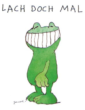 Kunstdruck / Poster 48x58 cm LACH DOCH MAL Janosch - Frosch