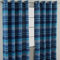 Homescapes Morocco Ösenvorhang 2er-Set, Vorhang blau gestreift 137x137 cm aus 100% Baumwolle, 2 handgewebte Vorhangschals, Streifen-Gardinen mit Ösen