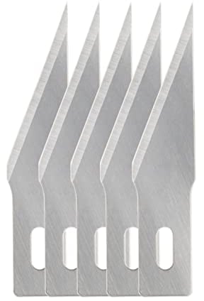 Fiskars Performance Blade - N°2 Precision (x5), Spare Blades for Fiskars High-performance Handicraft Knife/Blade, Steel, Silver, 1024401,0.05 x 1 x 4.7 cm