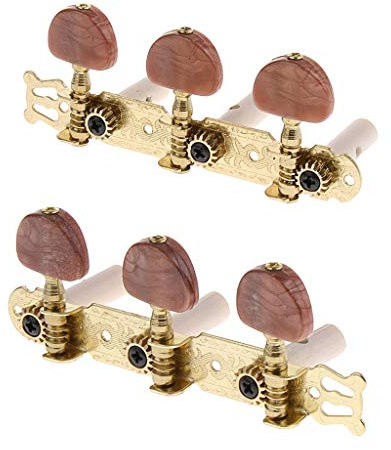 2 x Stimm-Wirbel Mechanische Stimmwirbel für Akustik-Gitarre Klassische Gitarre Zubehör