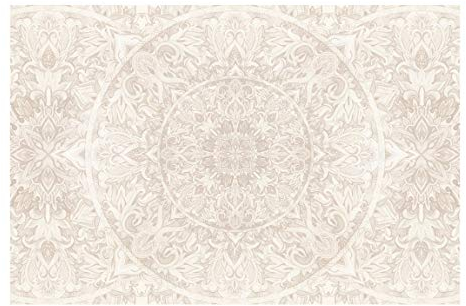 Tapete selbstklebend - Mandala Aquarell Ornament beige Querformat 190 x 288cm