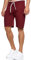 Indicode Herren Aldrich Sweatshorts mit Kordelzug | Herrenshorts Sportshorts für Männer Zinfandel Mix, M