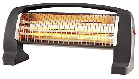 Suinga Chauffage Quartz 400-800-1200W, Radiateur Portable Électrique, 3 Tubes, Noir, 50x39x49 cm, Chauffage Rapide et Efficace