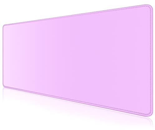 Dapesuom Großes Mauspad, erweitertes Gaming-Mauspad mit genähten Kanten, wasserdichte Schreibtischunterlagen mit Rutschfester Unterseite, großes Mauspad für Laptop, Büro, 60 x 30 cm, Violett