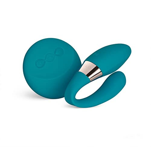 LELO TIANI Duo, Paarvibrator für Männer und Frauen, mit 2 Power-Motoren und 8 Vibrationseinstellungen, komplett wasserdicht, Ocean Blue