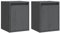 vidaXL 2X Wandschrank Hängeschrank TV Schrank Holzschrank TV Möbel Regal Aufbewahrung Wohnzimmer Bücherschrank Grau 30x30x40cm Massivholz Kiefer