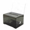 WANLIAN Acrylspendenbox, Wahlurne, empfohlene Box, transparente Aufbewahrungsbox (6,25 x 4,5 x 4 ) (Schwarz)