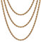 Gicko Goldkette Damen & Herren Kordelkette Gold - Verdrehte Seilkette Unisex 18K vergoldet 3mm Breite Gold Halskette Längen in 40,45,50,55,60,75cm(50)