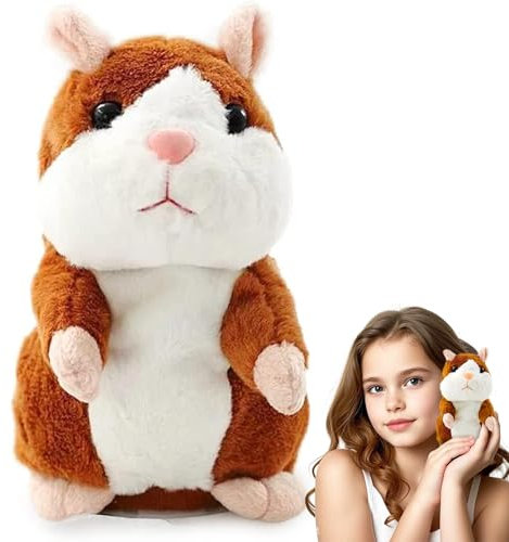 Sprechende Hamster Wiederholt,Sprechender Hamster Spielzeug,Talking Plüschtier Elektronische,Lustige Kinder Stofftiere,Plüsch Hamster,Maus Kinder Stofftier,Record Spielzeug Interaktives für Baby Kids