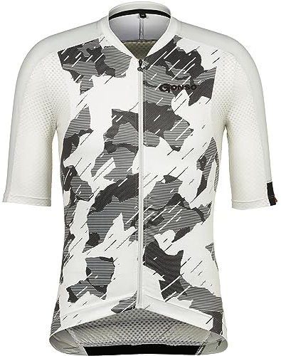 Gonso Ardole Kurzarm Full-Zip Fahrradtrikot Herren weiß/grau