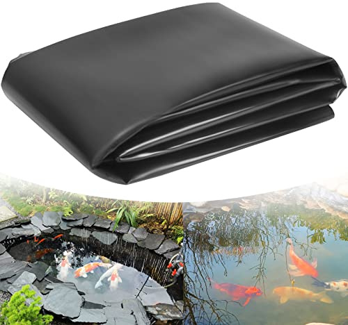 DGSL Pond Liner, 20 Mil 10 X 13 FT Pond Liners for Outdoor Ponds, HDPE Fish Pond Liner for Natural Looking Ponds, Aquaculture, Koi Ponds and Water Garden, Preformed Large Size Easy Cutting