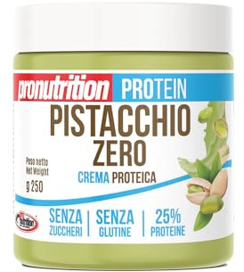 Pronutrition CREMA ZERO PISTACCHIO 250G - Crema spalmabile per uno stile di vita sano ed equilibrato, gusto Pistacchio.