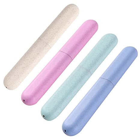 Fezf 4 PCS Cepillo Dientes Viaje Kit Neceser Kit Cepillo Dientes Viaje Kit Dental Viaje Caja Cepillo de Dientes de Viaje Cepillo de Dientes Viaje Kit Porta Cepillo de Dientes Viaje