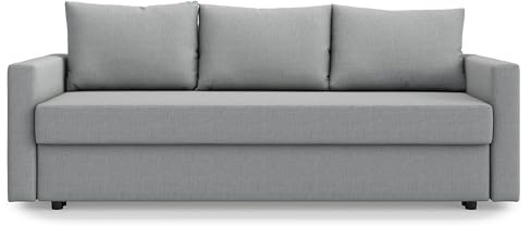 MASTERS OF COVERS Ersatzbezug für Sofabett, kompatibel mit IKEA Friheten Sofabett, Friheten Sofabettbezug, Friheten Sofabezug, individuelle Passform, 225 x 105 x 83 cm (Hellgrau)