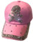 Popfizzy Damen Bling Skelett Strass Schädel Baseball Cap, Bling Skull (Pink), Einheitsgröße