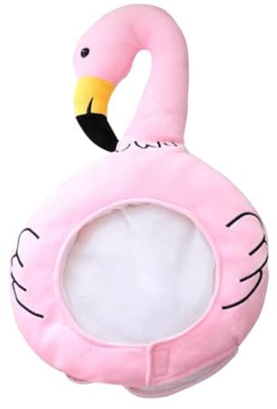 ifundom Flamingohut Cosplay-Kopfbedeckung Plüsch Beanie Mütze Cartoon-Hut Tiara stutzenhalter Plüsch-Flamingo-Mütze lustige Kopfbedeckung Karikatur Kleidung das Foto Rosa