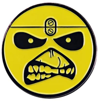 Distrigeek pin Eddie head ead smile anstecknadel metall Heavy Metal Musikgruppe