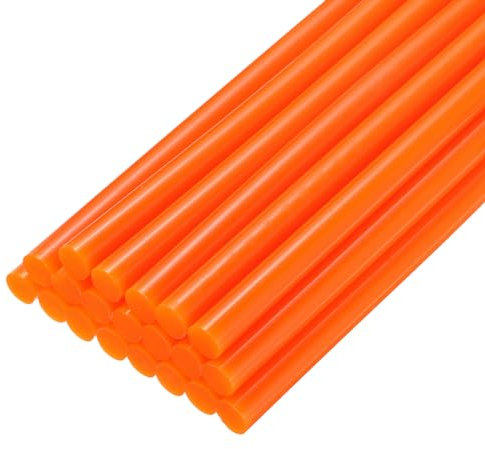 sourcing map 20pcs Hot Glue Sticks for Glue Gun 11mm/0.43-inch x 8-inch Mini Hot Melt Adhesive Glue Stick Orange