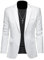 ABARTY Blazer Homme Casual Slim Fit Veste Un Bouton Léger Costume Vestes Sport Manteau Formel D'affaires Mariage Smoking Blanc L