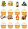 24Pcs Happy Camping Cupcake Toppers Bear Campfire Tents Camping Cupcake Toppers Happy Birthday Parties Children Birthdays Baby Shower Supplies