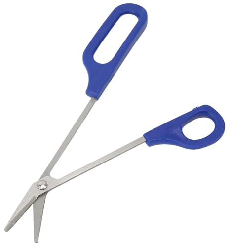 NTEK Extra Long Thick Toe Nail Scissors Chiropody Podiatry for Thick Nails, Heavy Duty Long Handled Toe Nail Scissors for Thick Nails, Podiatry Tools for Women and Men (Blue)