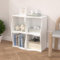 sarben Bücherregal, ModularesWürfelregal Standregal, Welliges Design, Frei Kombinierbar 4er Set Weißer Bücherschrank, Lagerregal für Büro, Arbeitszimmer, Wohnzimmer, Schlafzimmer