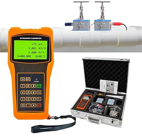 Ultrasonic Flow Meter, External Clip External Paste Tap Water Pipe Sensor, Operating Temperature-30-90℃, with TS-2/TM-1/TL-1 Transducers, for Copper/PVC Pipe(TS-2 Probe DN15-100MM)