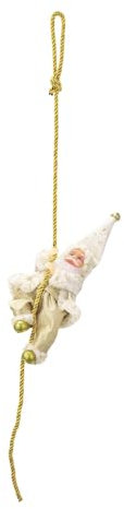 Badiman Décoration de Collection du Père Noël avec Corde pour Une Présentation Festive, Doré