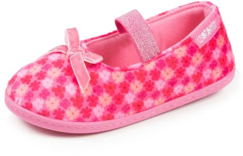 Isotoner Chaussons Ballerines fille confort facile à enfiler 26 fleurs rose
