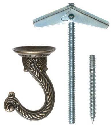 OOK 50332 Jumbo Swag Hook with Hardware, Antique Brass