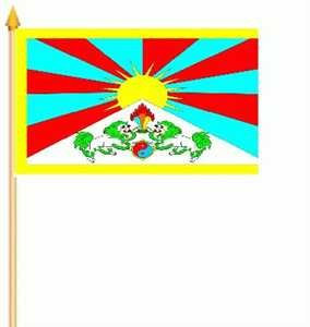 10 Stück Stockflaggen Tibet ca 30 * 45 cm