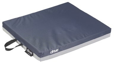 Drive Medical 14888 Skin Protection Gel E Wheelchair Seat Cushion, Gel Seat Cushion With Non-Slip Removable Cover, 18 x 16 x 2
