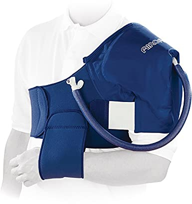 Aircast für die Schulter, Cryo/Manschette, Eis und Kompression – Cryotherapie, Eistherapie, Verletzungen, Schwellungen, Behandlung, Rehabilitation, Kälteterapie, blau, Regular