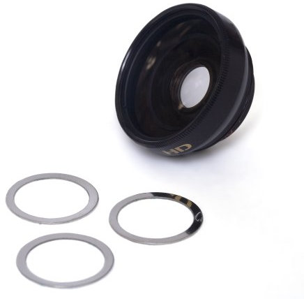 Compatible con Sony Cyber-shot DSC-WX350 0.45 x Grandangolo (HD) finitura nera W/macro (modifica stile) magnetico tipo.