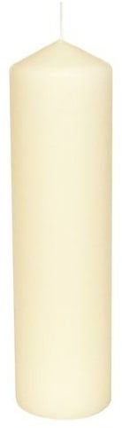 Wibel GmbH Stumpenkerze 25/8 cm weiß Kerzenrohling 250/80 mm - Hochzeit Taufe zum basteln