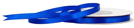 25m Rolle Satinband 6mm // Schleifenband Deko Band Dekoband Geschenkband Dekoration Hochzeit Taufe (blau 352 / königsblau/royalblau)
