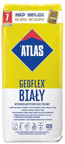 ®ATLAS Natursteinkleber FlexibleSilikat Gel Kleber Klasse C2TE ATLAS GEOFLEX WEIß 25 Kg