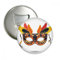 Feder Maske Happy Karneval von Venedig rund Flaschenöffner Kühlschrank Magnet badge Button 3 Geschenk