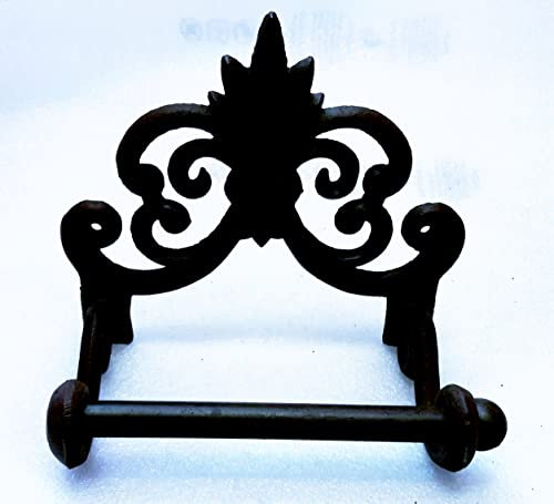 DÉROULEUR MURAL DE PAPIER TOILETTE FLEUR DE LYS EN FONTE