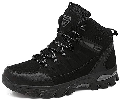 WOWEI Scarpe da Escursionismo Arrampicata Sportive All'aperto Traspiranti Trekking Sneakers da Donna Uomo,8019 Nero,45 EU