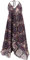 GURU SHOP Boho Sommerkleid, Magic Dress, Maxikleid, Neckholder Strandkleid - Schwarz/Flieder, Damen, Synthetisch